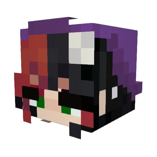 Femdood Minecraft avatar head, 3D render