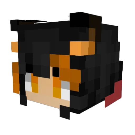 FemmeF8l Minecraft avatar head, 3D render