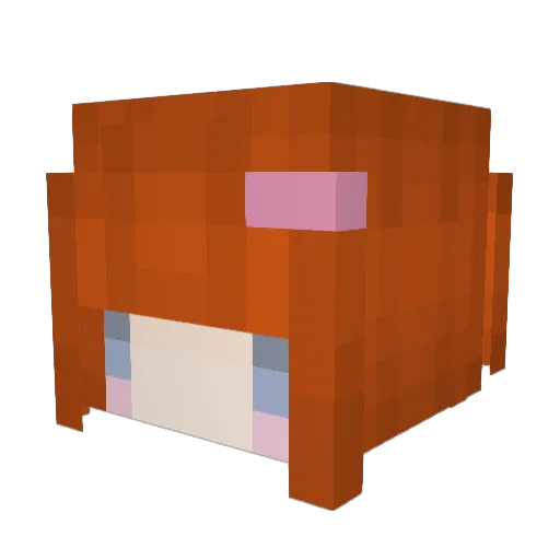 FemmyGooitske Minecraft avatar head, 3D render