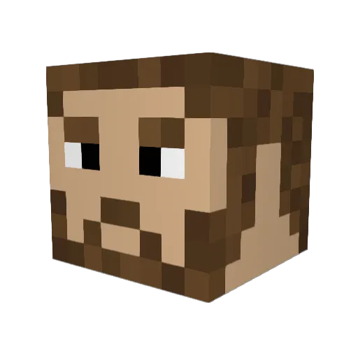 Femren Minecraft avatar head, 3D render
