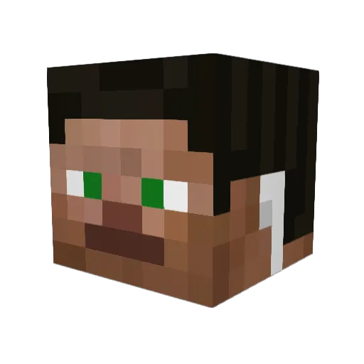 FemtenSmuck Minecraft avatar head, 3D render