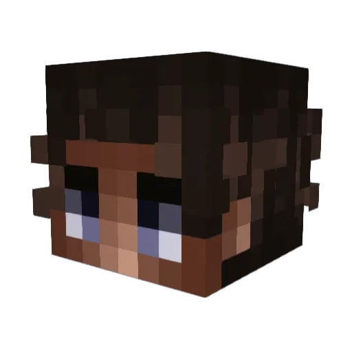 Femtogo Minecraft avatar head, 3D render