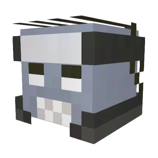 Femtt Minecraft avatar head, 3D render