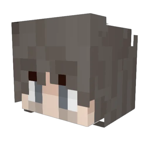 Femzha Minecraft avatar head, 3D render