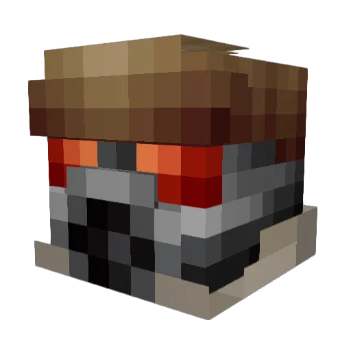 FenMerc Minecraft avatar head, 3D render