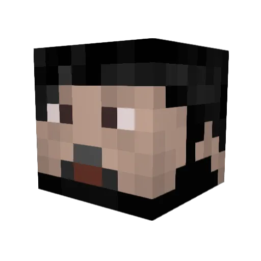Fen_AI Minecraft avatar head, 3D render
