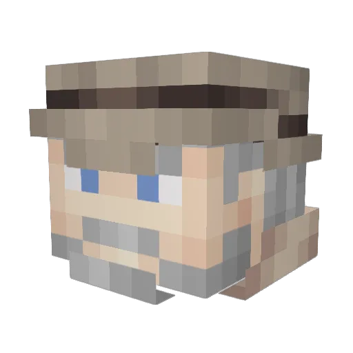 Fenama123 Minecraft avatar head, 3D render
