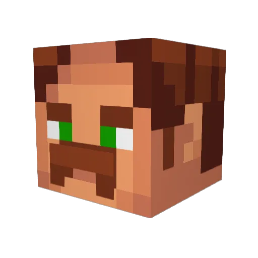 Fence40 Minecraft avatar head, 3D render