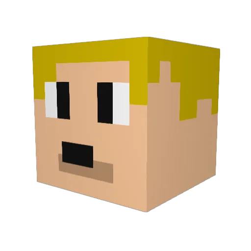 Fend1337 Minecraft avatar head, 3D render