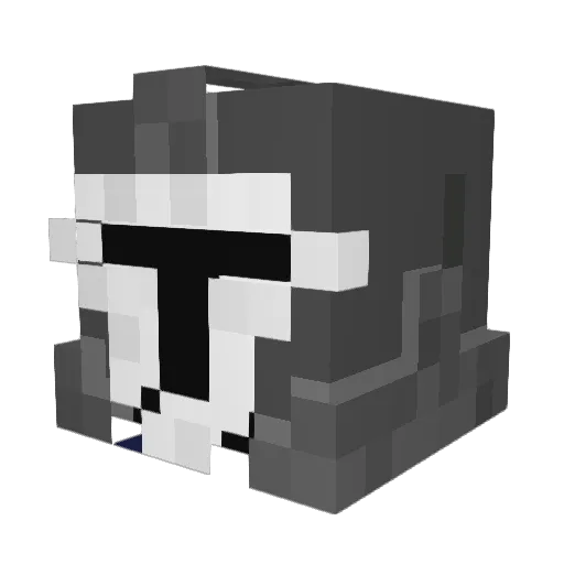 FenderB Minecraft avatar head, 3D render