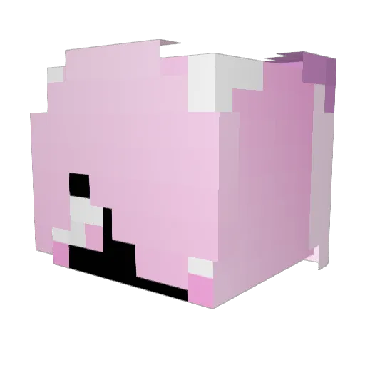 FendieClock Minecraft avatar head, 3D render