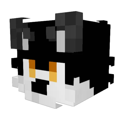 Fendohh Minecraft avatar head, 3D render