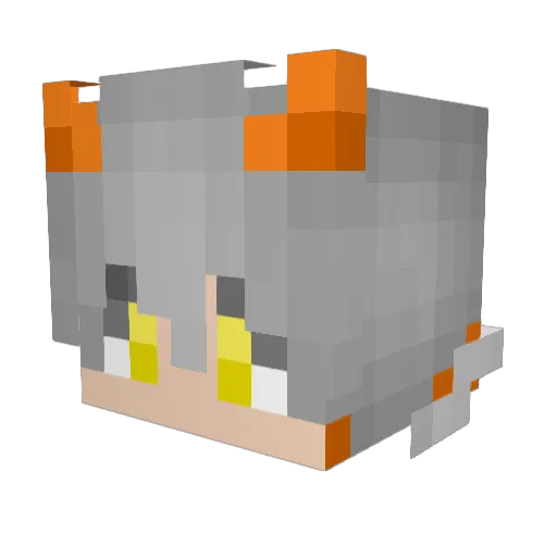 Fene4ek Minecraft avatar head, 3D render