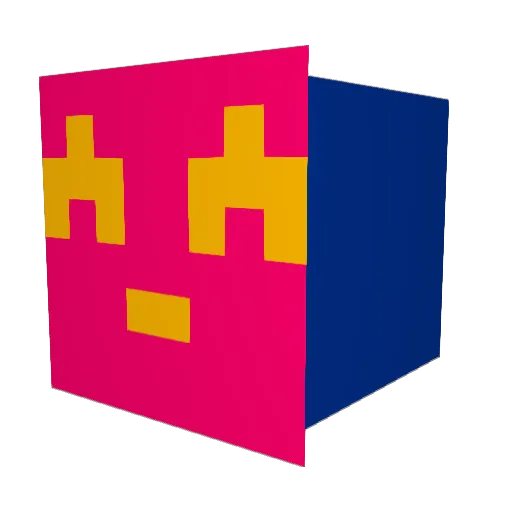 FeneBOT Minecraft avatar head, 3D render