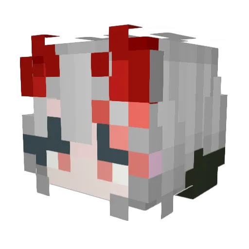 Fenechka08 Minecraft avatar head, 3D render