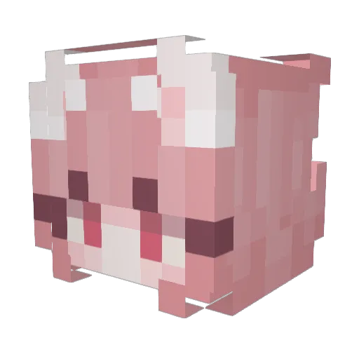 Feng13 Minecraft avatar head, 3D render