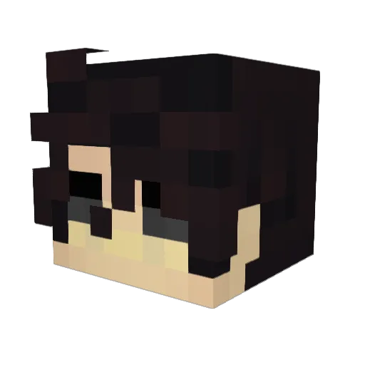 FengBaoXiong Minecraft avatar head, 3D render