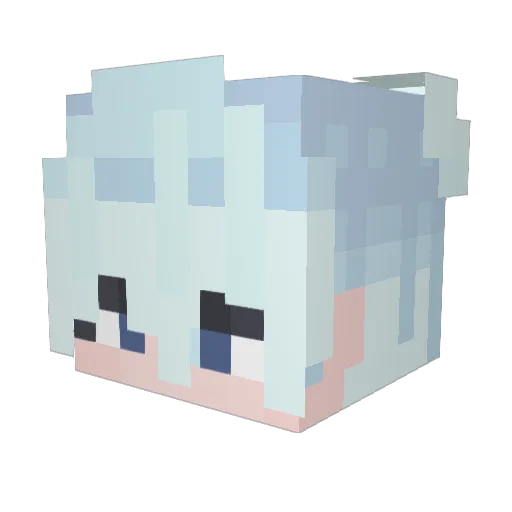 Feng_ag Minecraft avatar head, 3D render