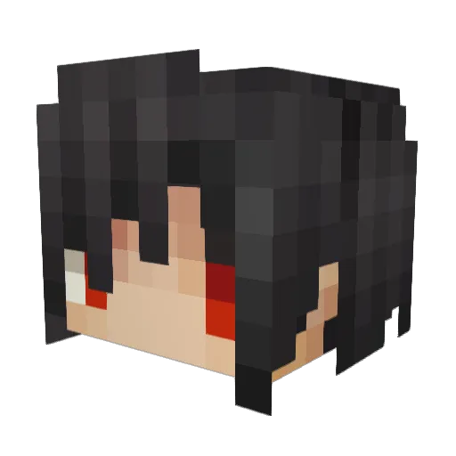 Feng_jian Minecraft avatar head, 3D render