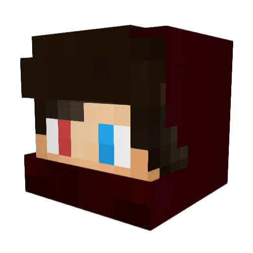 Fengshuyi Minecraft avatar head, 3D render
