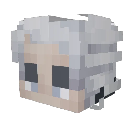 Fengwin Minecraft avatar head, 3D render