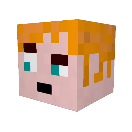 Fenhemn Minecraft avatar head, 3D render