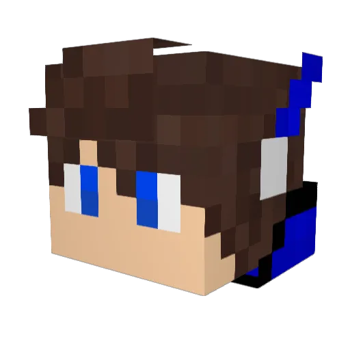 Fenikis Minecraft avatar head, 3D render
