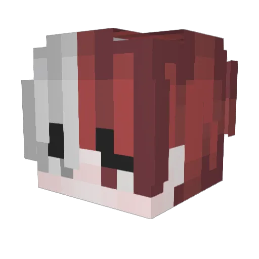 Fenix0n Minecraft avatar head, 3D render
