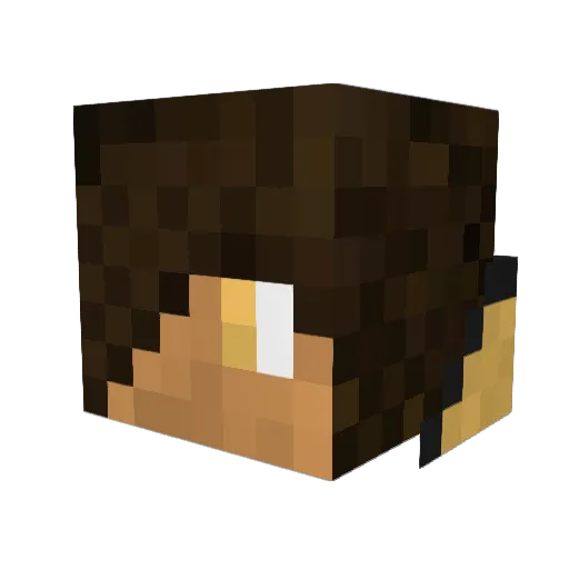 Fenix20000 Minecraft avatar head, 3D render
