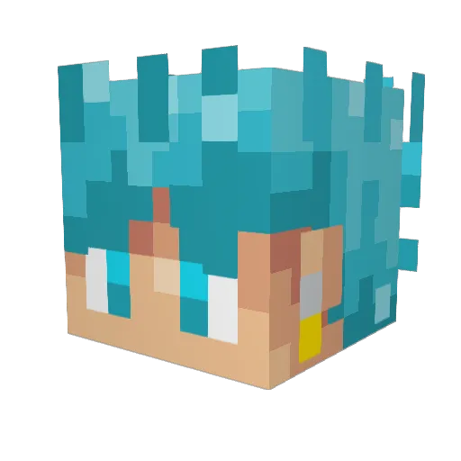 FenixNova Minecraft avatar head, 3D render