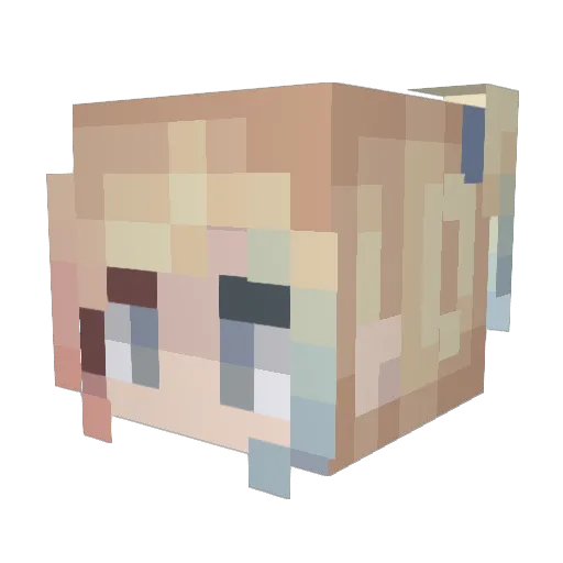 FenixZAW Minecraft avatar head, 3D render