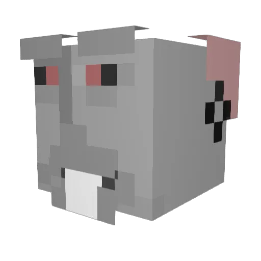 Fenix_ Minecraft avatar head, 3D render