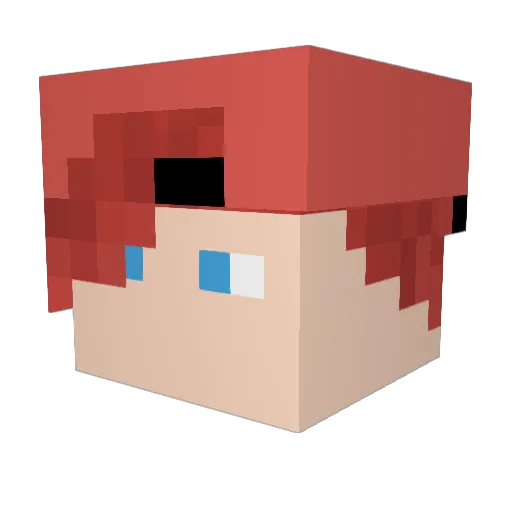 Fenixonfire13 Minecraft avatar head, 3D render