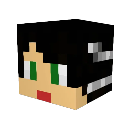 Fenixsv Minecraft avatar head, 3D render