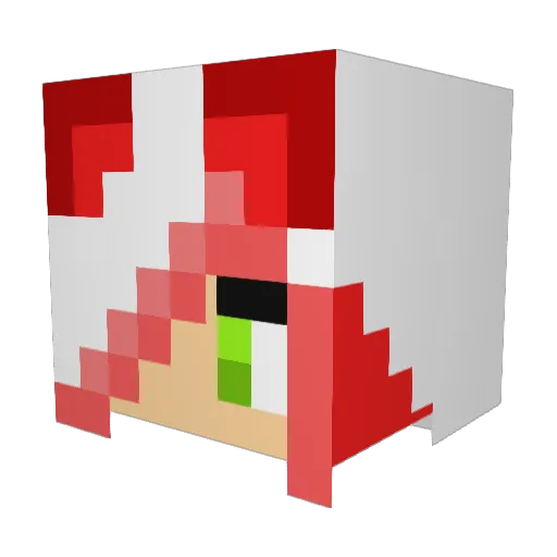 FenixyMaster Minecraft avatar head, 3D render