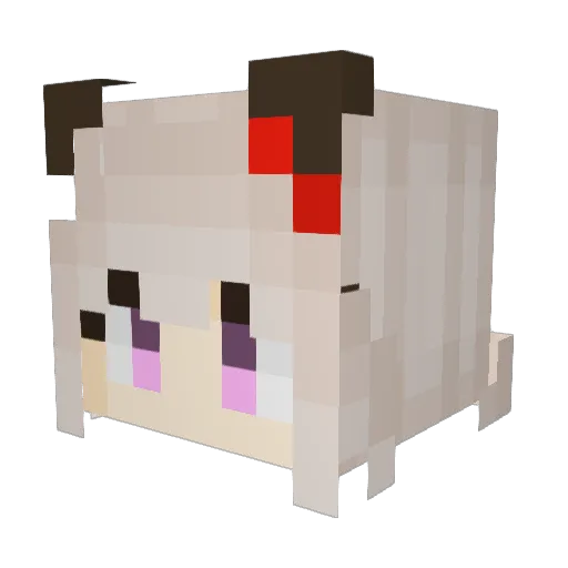 Fennaer Minecraft avatar head, 3D render