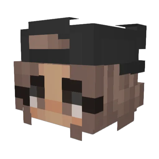 Fenne_ Minecraft avatar head, 3D render