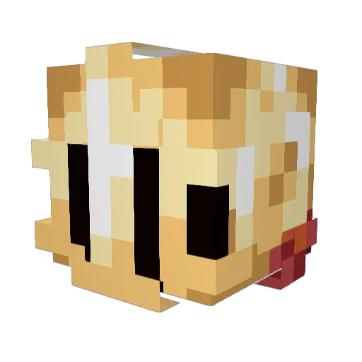 Fennec112 Minecraft avatar head, 3D render