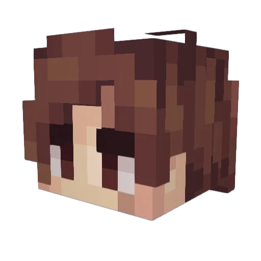 FennecFae Minecraft avatar head, 3D render