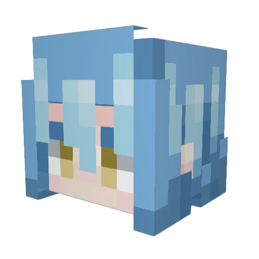 FennecVT Minecraft avatar head, 3D render
