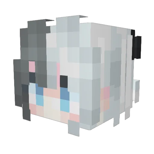 Fennec_Neko Minecraft avatar head, 3D render