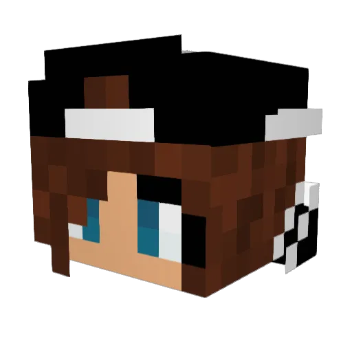 Fenni Minecraft avatar head, 3D render