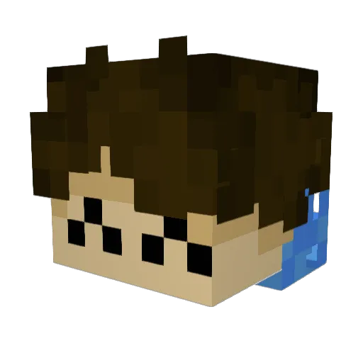 FennicFalls Minecraft avatar head, 3D render