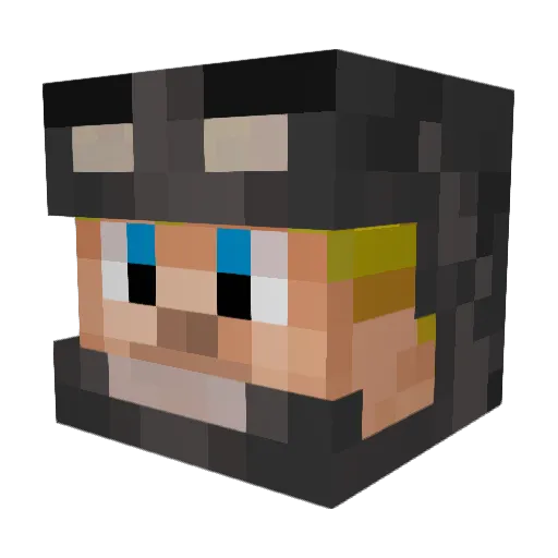 Feno03 Minecraft avatar head, 3D render