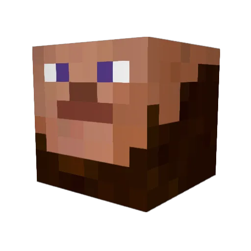 Fenoyl Minecraft avatar head, 3D render