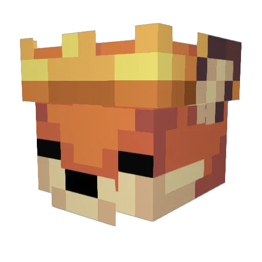 Fenraeth Minecraft avatar head, 3D render
