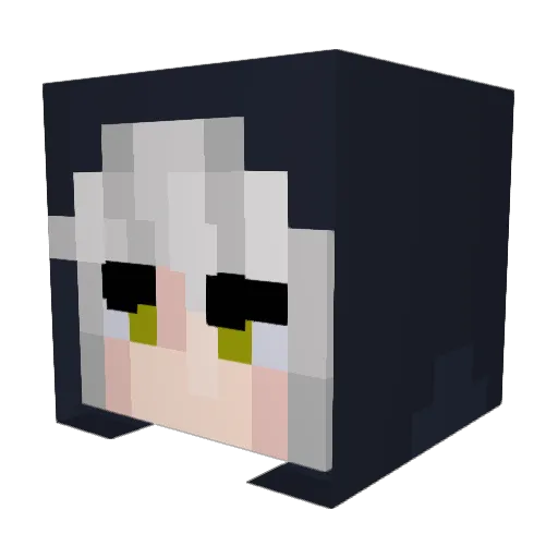 Fenrir1995 Minecraft avatar head, 3D render