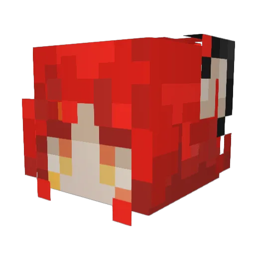 FenrirChaos Minecraft avatar head, 3D render