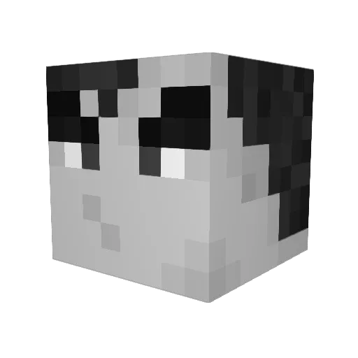 FenrirGreyback Minecraft avatar head, 3D render