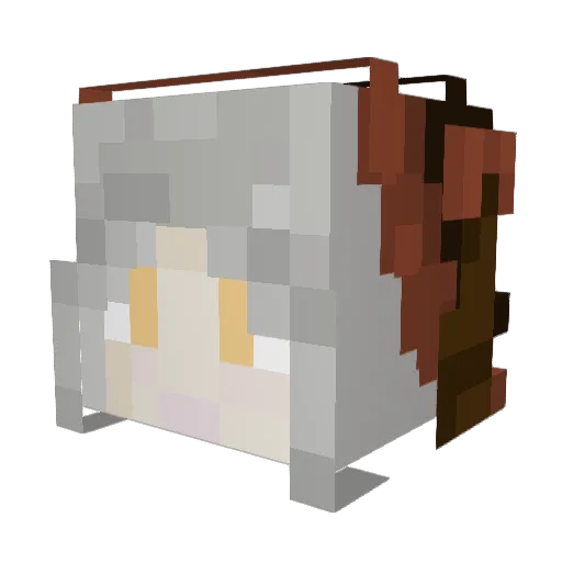 Fenris334 Minecraft avatar head, 3D render